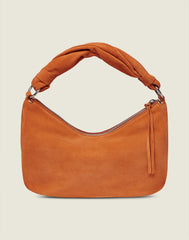 Front shot of the Crescent Bag in Apricot 