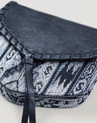 Detail shot of Kilim Belt Bag in Black