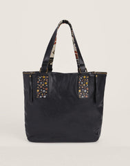 Front shot of Hammered Stud Tote in Black