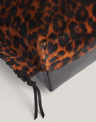 Fringe detail of Everyday Tote in Leopard