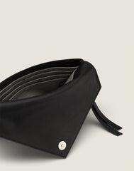 Inside shot of earable Wallet Belt Bag with Chain Strap in Vanilla Black
