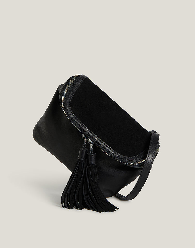 Convertible Fringe Belt Bag in Black – Moxie Made